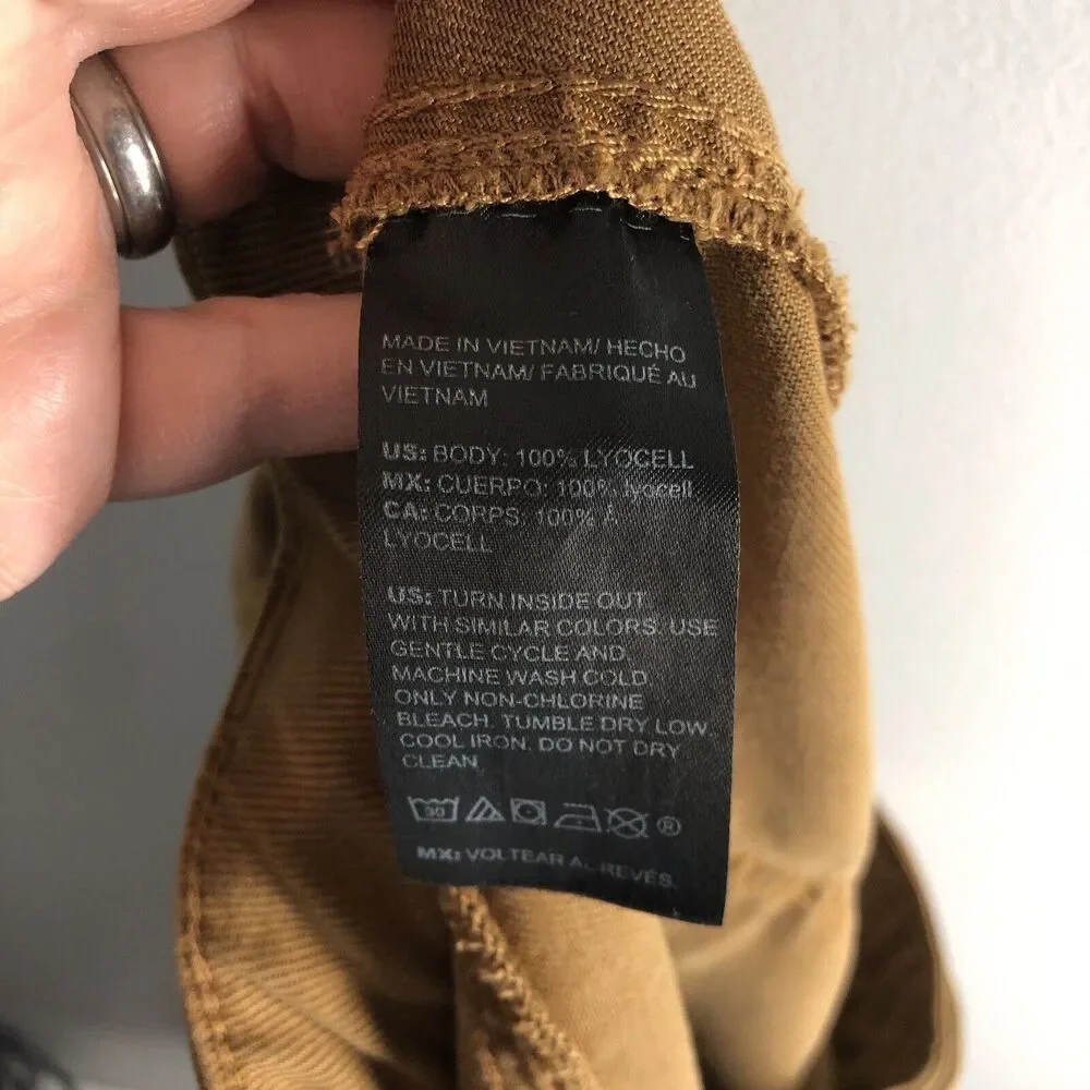 White House Black Market Sz 6 Cargo Pants High‎ Rise Straight Ankle Bronze Brown